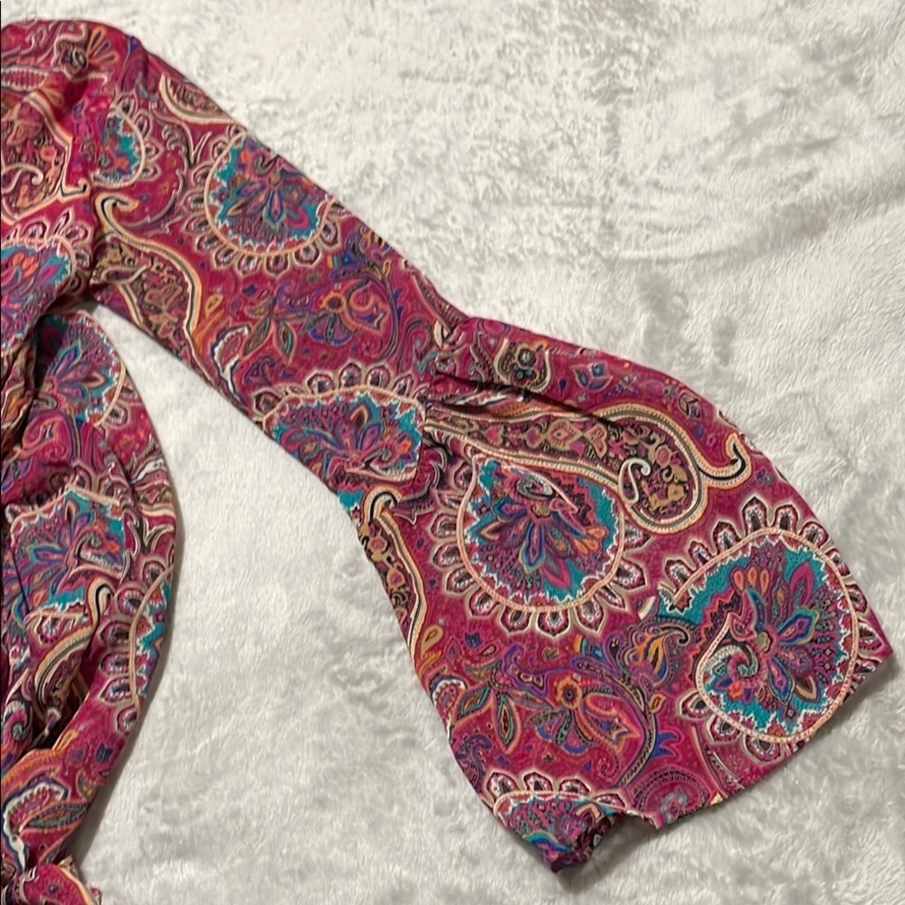Adrienne Paisley Print Boho Dress Sz Small - Picture 12 of 14